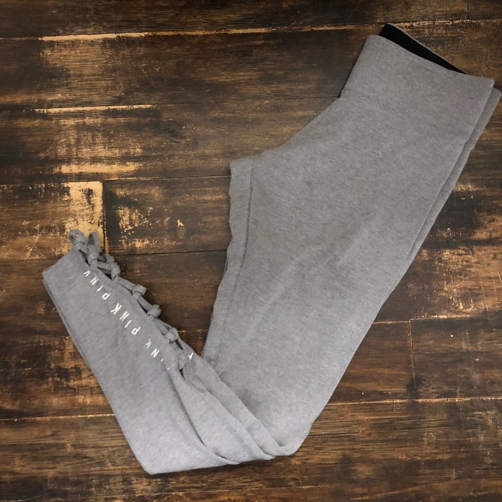 PINK Light Grey Leggings - Size S